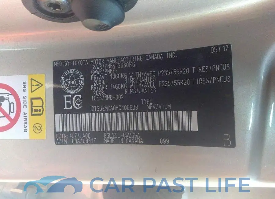 2T2BZMCA0HC100638# 9