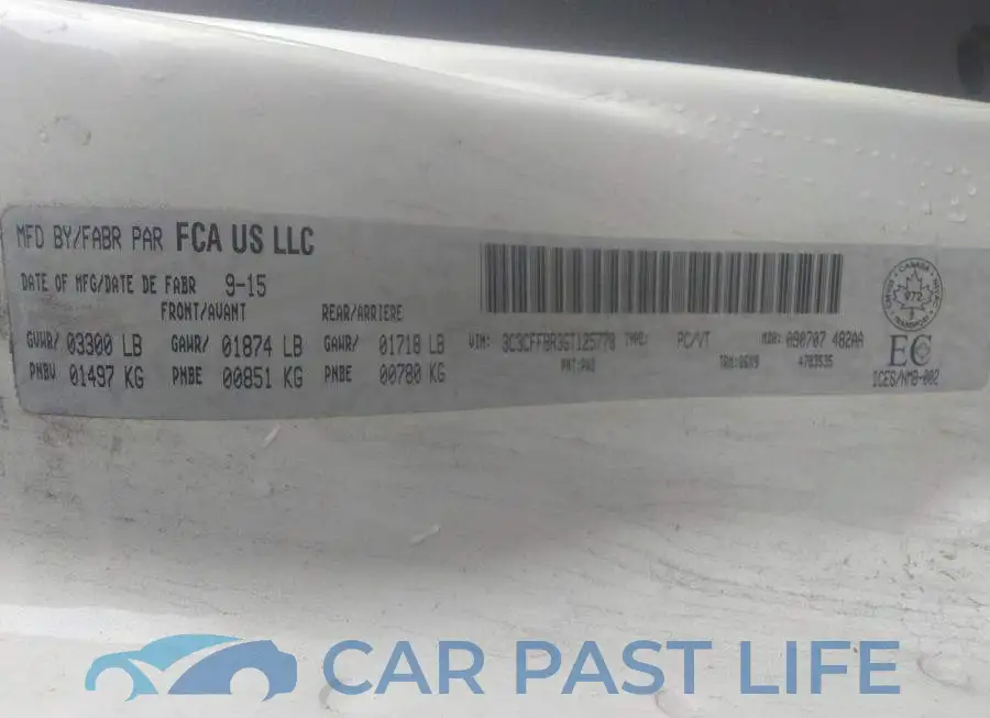3C3CFFBR3GT125778# 9