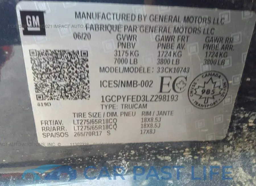 1GCPYFED3LZ298193# 9