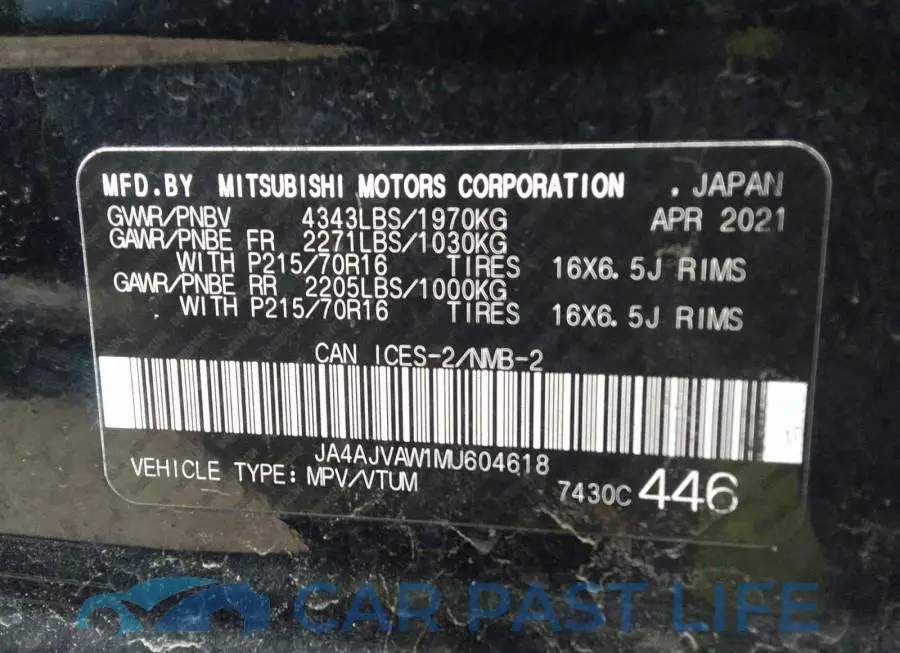 JA4AJVAW1MU604618# 9
