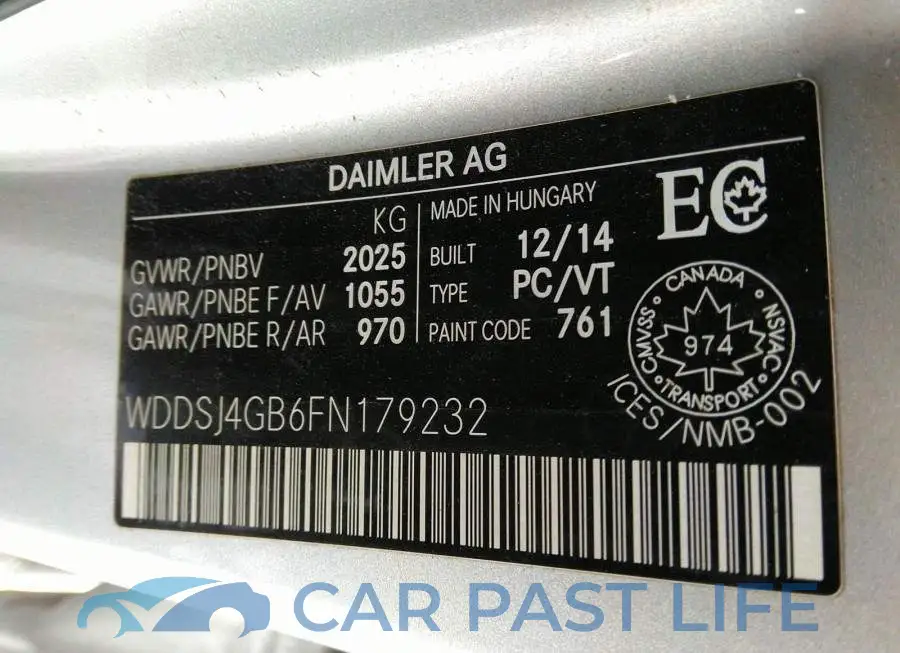 WDDSJ4GB6FN179232# 9