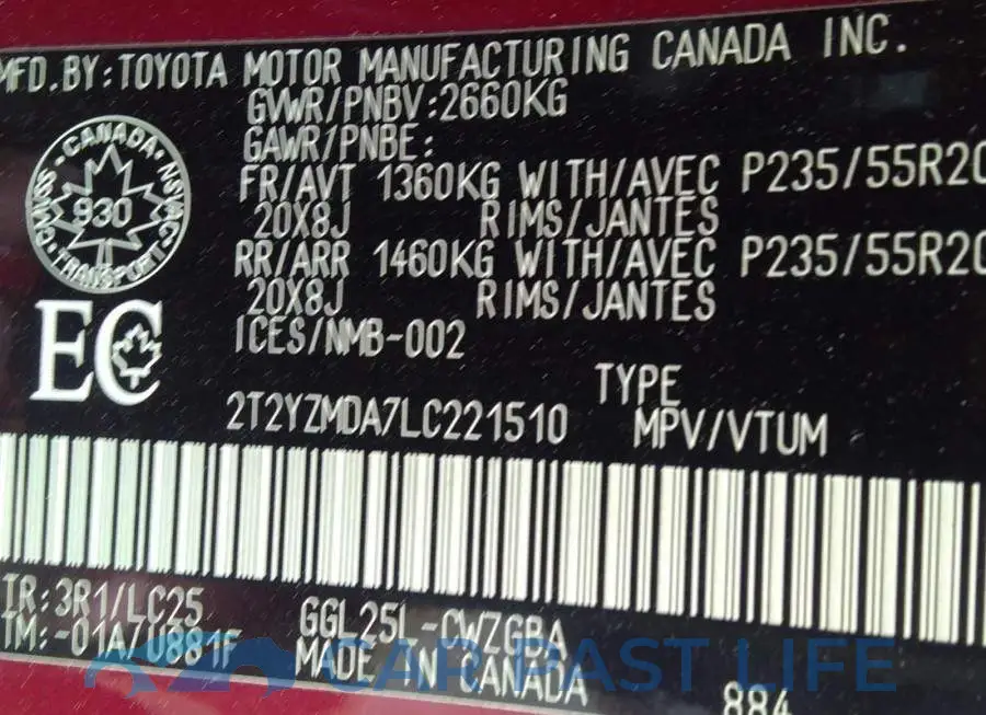 2T2YZMDA7LC221510# 9