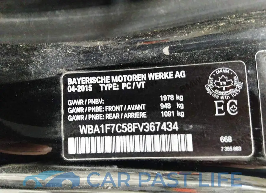 WBA1F7C58FV367434# 9