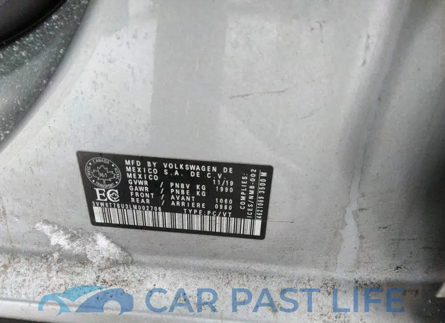 3VW6T7BU3LM002706# 9
