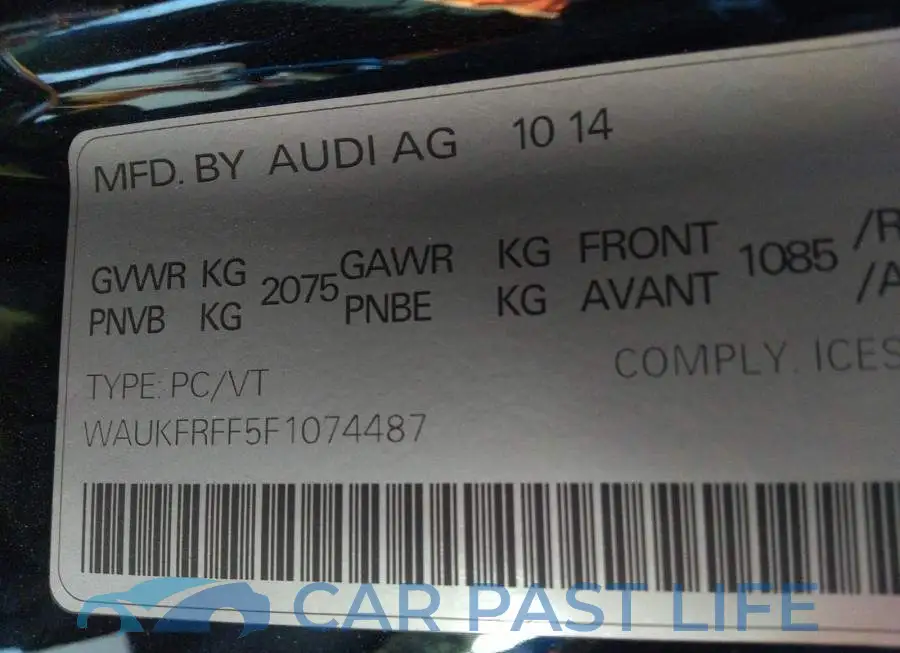 WAUKFRFF5F1074487# 9
