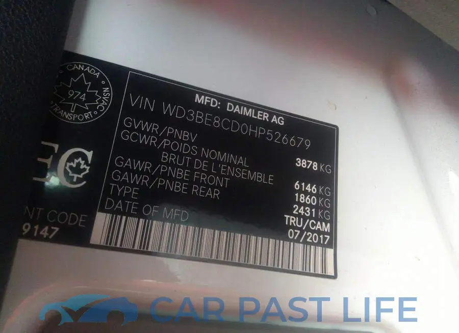 WD3BE8CD0HP526679# 9