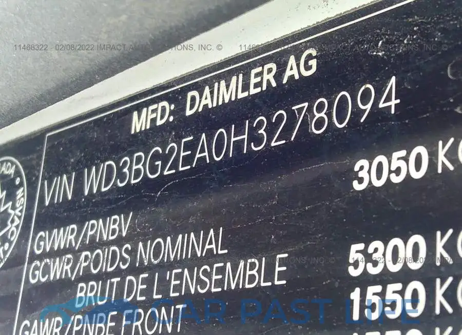 WD3BG2EA0H3278094# 9