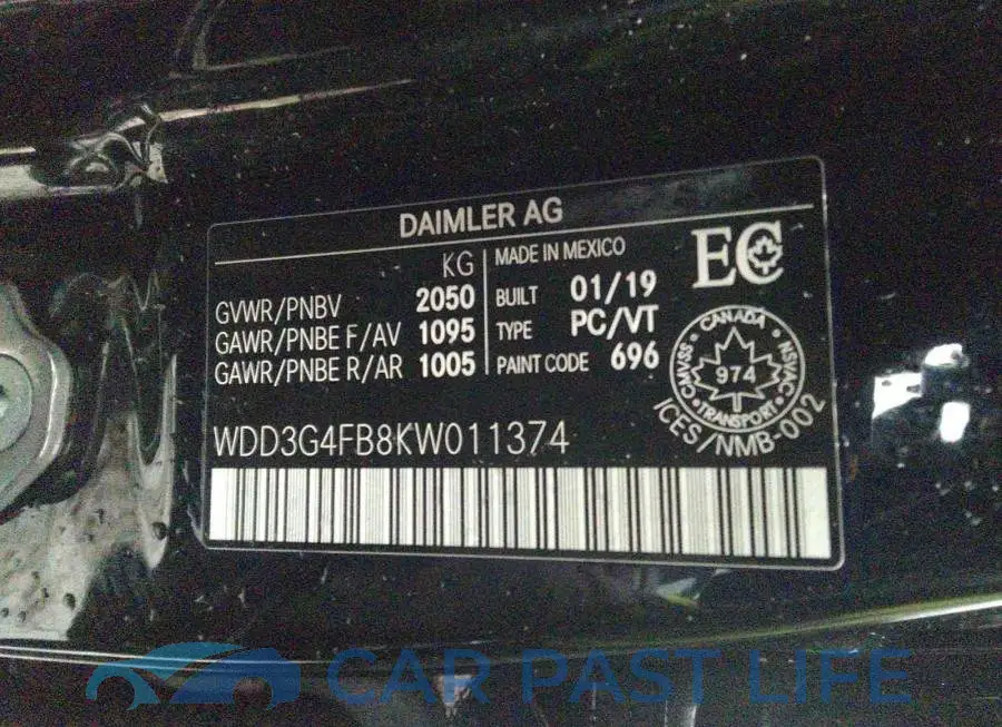 WDD3G4FB8KW011374# 9