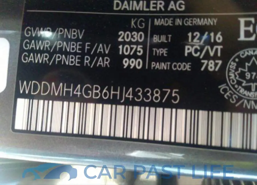 WDDMH4GB6HJ433875# 10