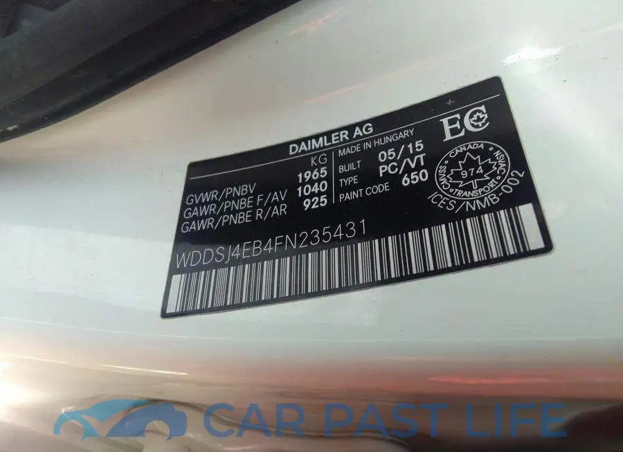 WDDSJ4EB4FN235431# 9