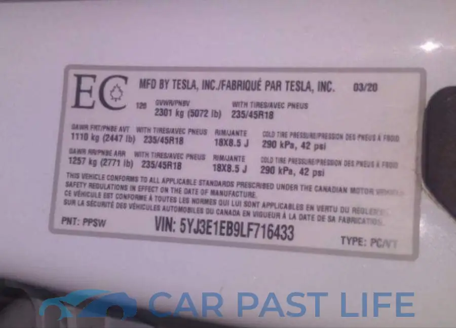5YJ3E1EB9LF716433# 10