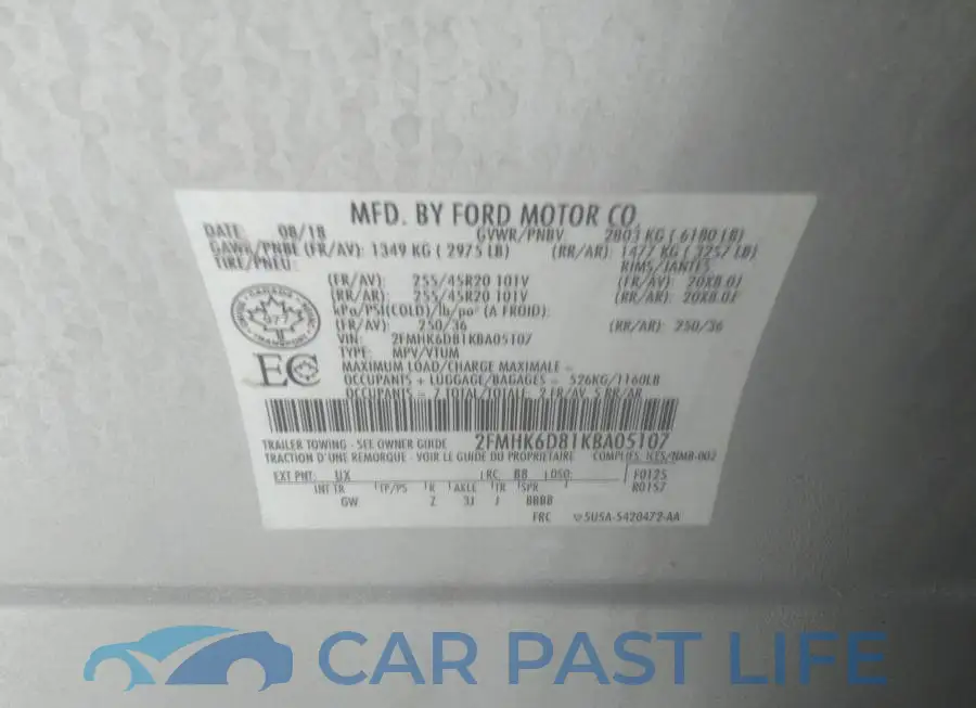 2FMHK6D81KBA05107# 9