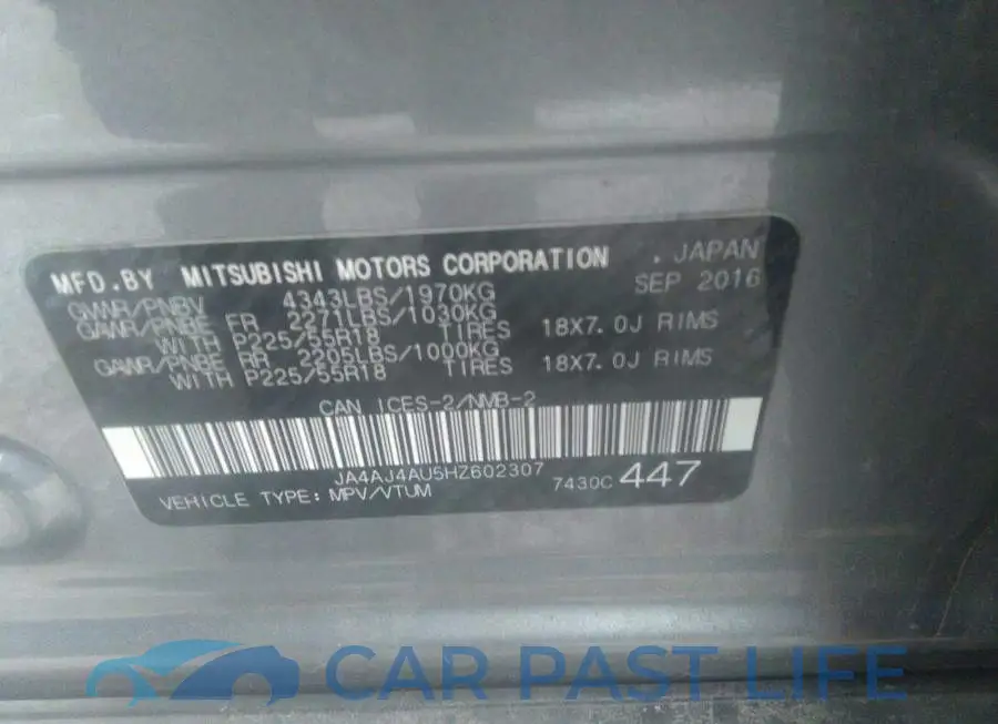 JA4AJ4AU5HZ602307# 9