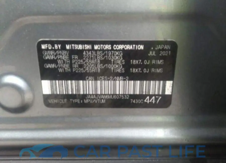 JA4AJVAW6MU607532# 10