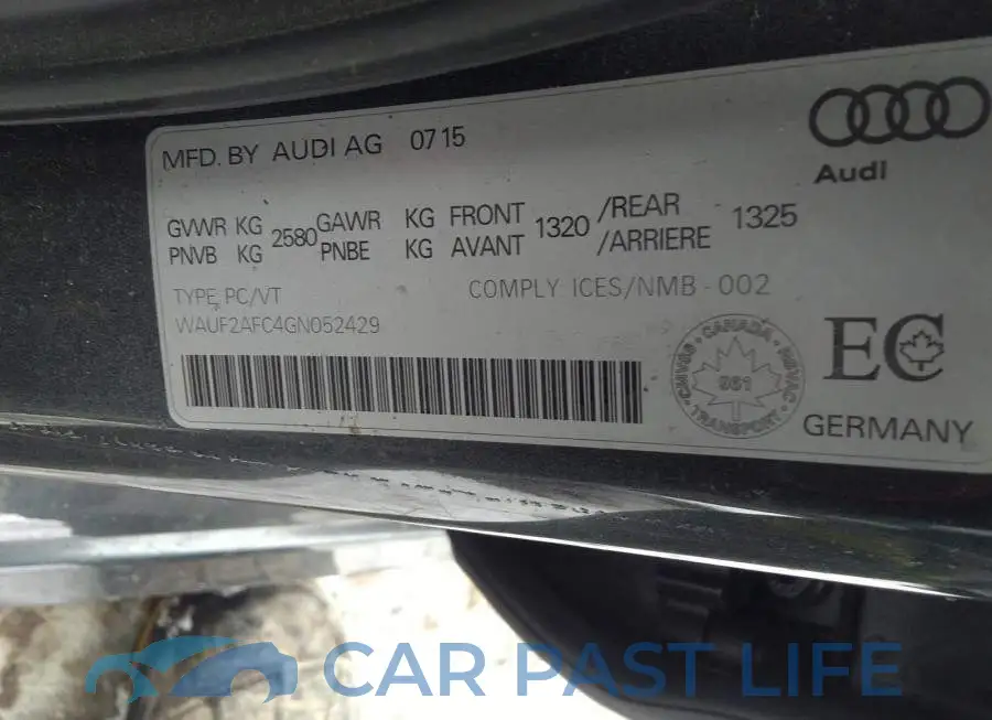 WAUF2AFC4GN052429# 9