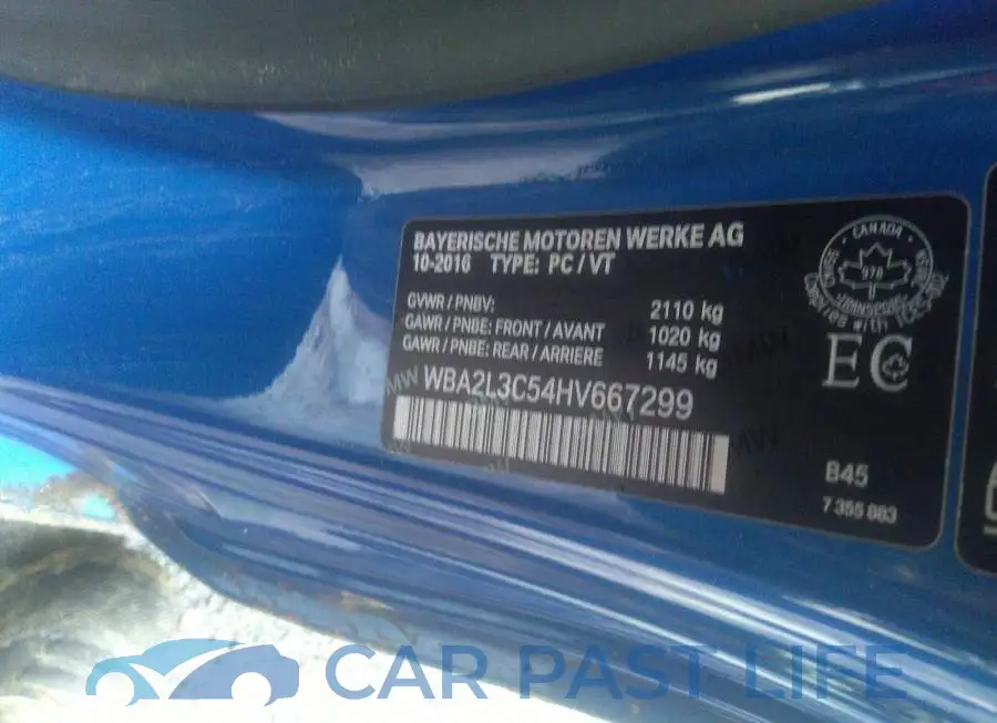 WBA2L3C54HV667299# 9