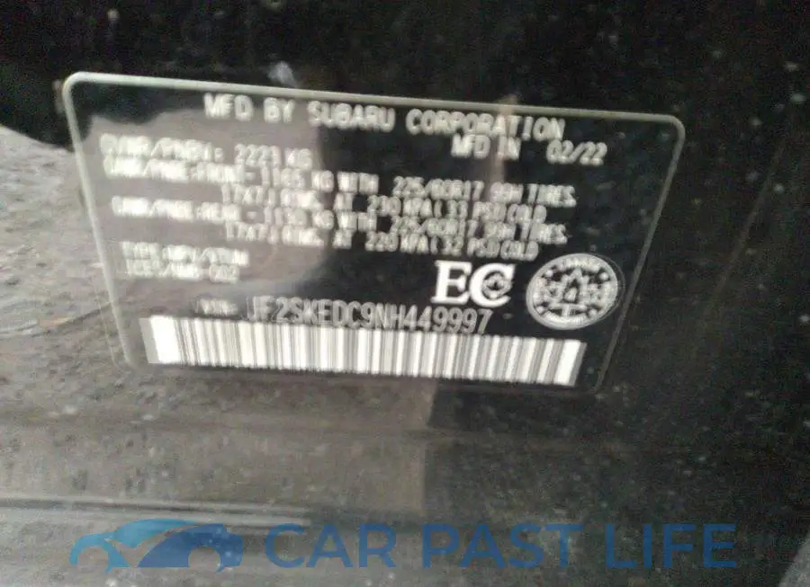 JF2SKEDC9NH449997# 9