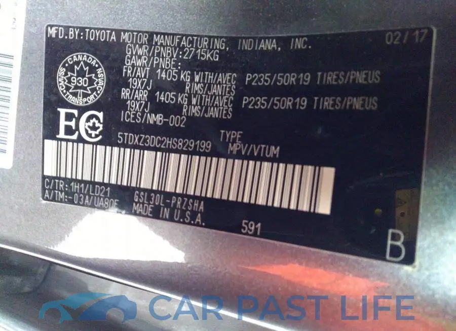 5TDXZ3DC2HS829199# 9