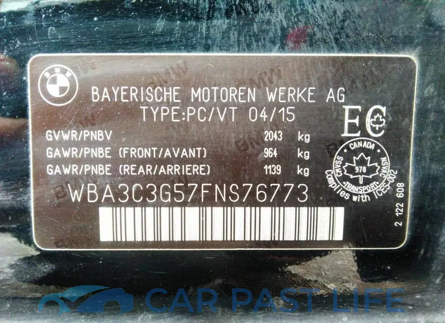 WBA3C3G57FNS76773# 9