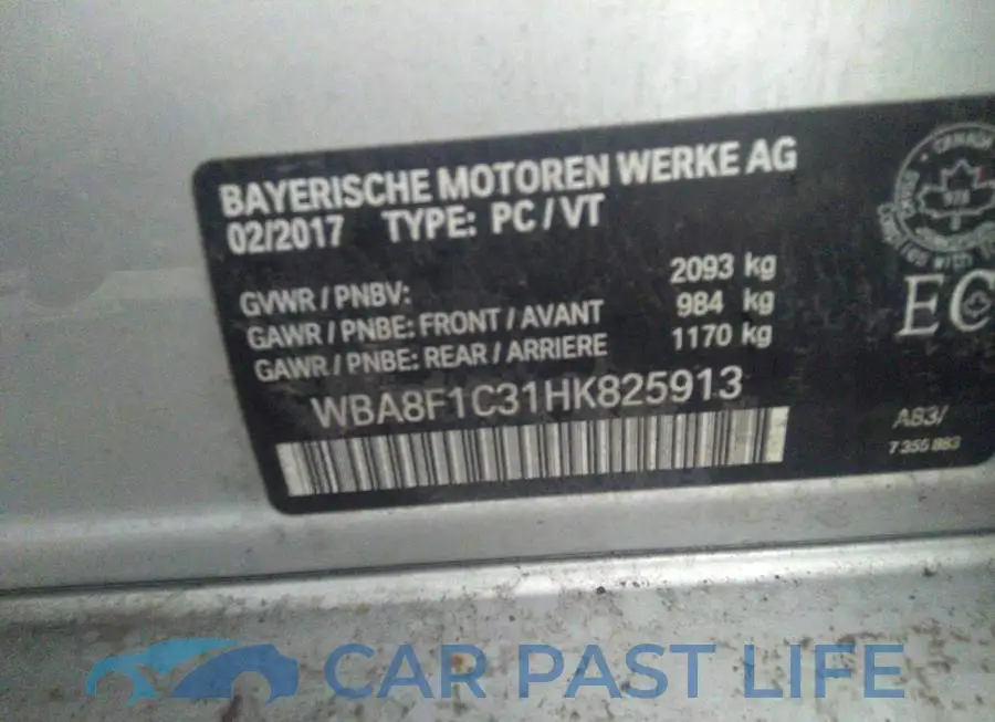 WBA8F1C31HK825913# 9