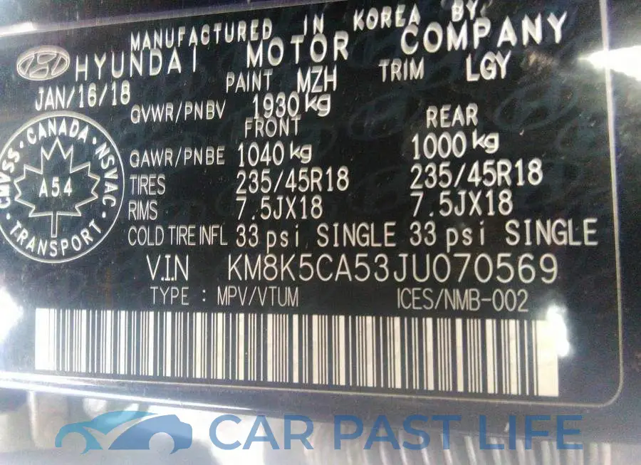 KM8K5CA53JU070569# 9
