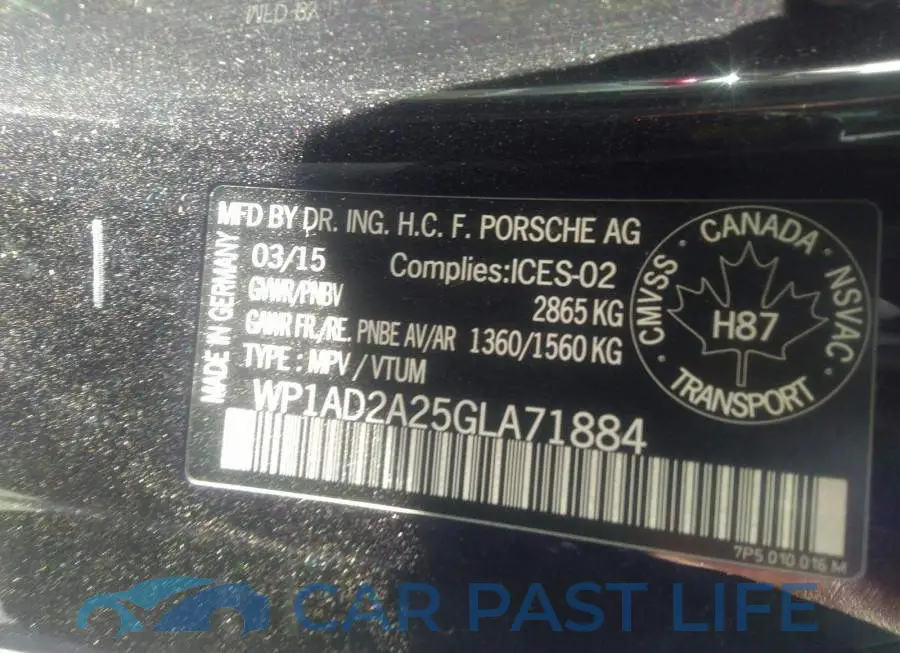 WP1AD2A25GLA71884# 9