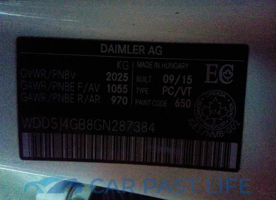 WDDSJ4GB8GN287384# 9