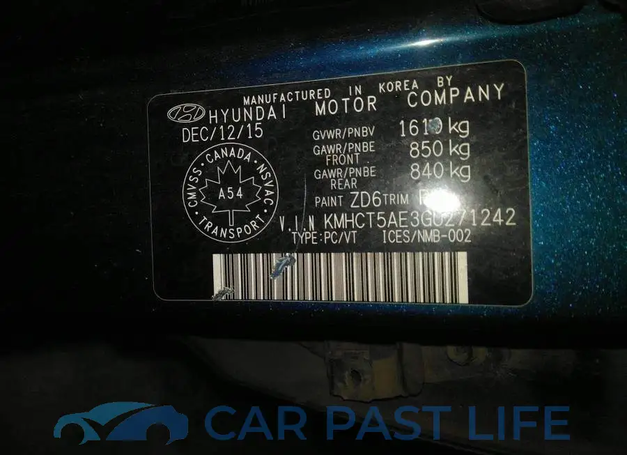 KMHCT5AE3GU271242# 9