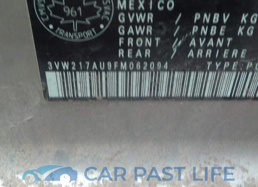 3VW217AU9FM062094# 9