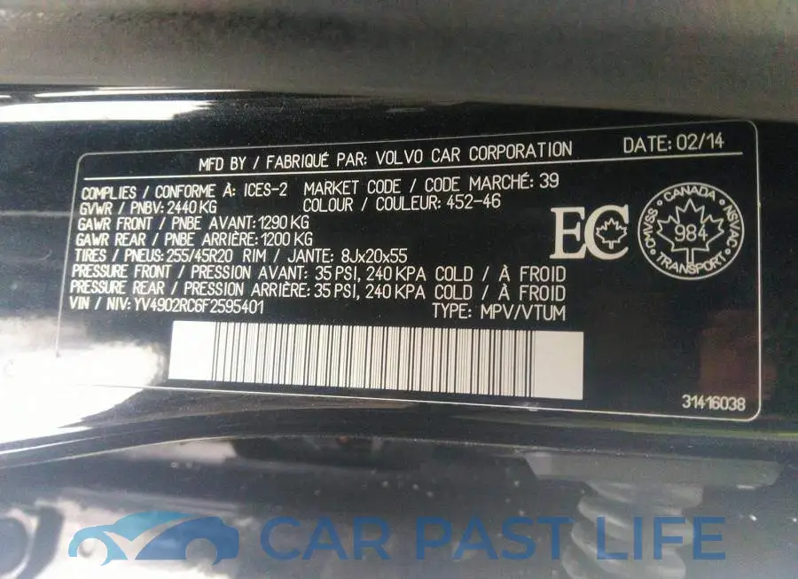 YV4902RC6F2595401# 9