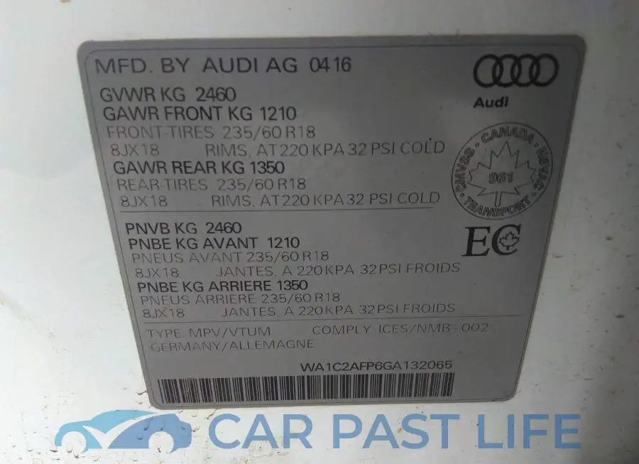 WA1C2AFP6GA132065# 9