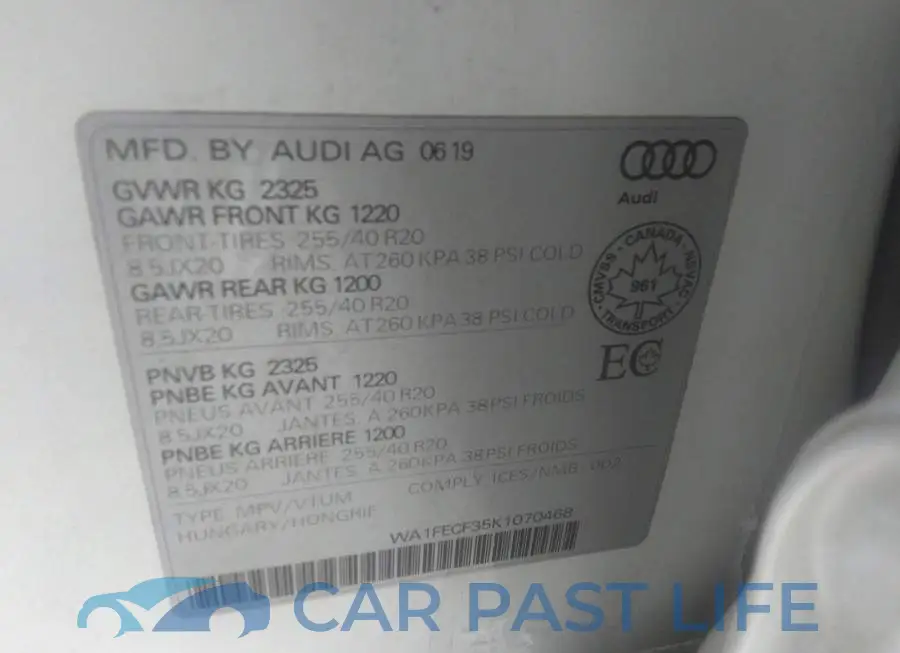 WA1FECF35K1070468# 9