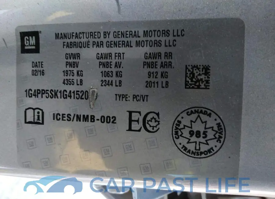 1G4PP5SK1G4152003# 9
