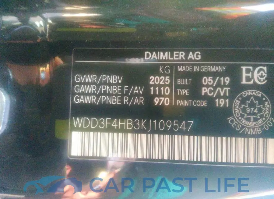 WDD3F4HB3KJ109547# 9