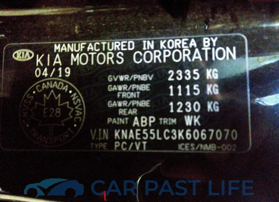 KNAE55LC3K6067070# 9