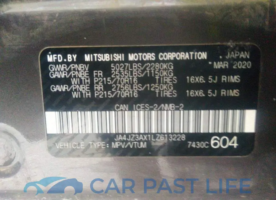 JA4JZ3AX1LZ613228# 9