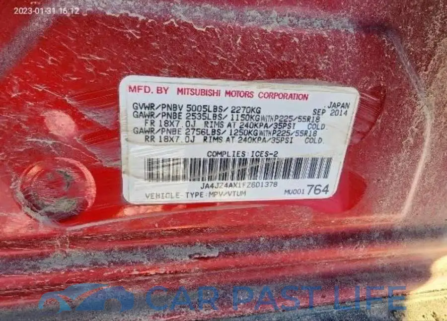 JA4JZ4AX1FZ601378# 9