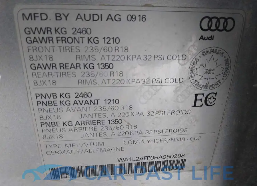 WA1L2AFP0HA050298# 9
