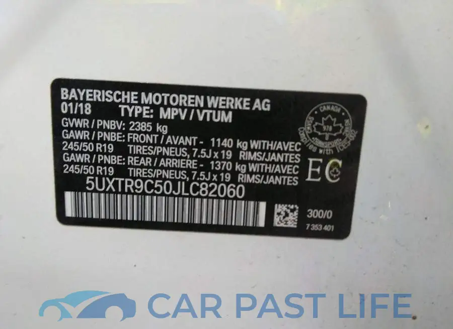 5UXTR9C50JLC82060# 9