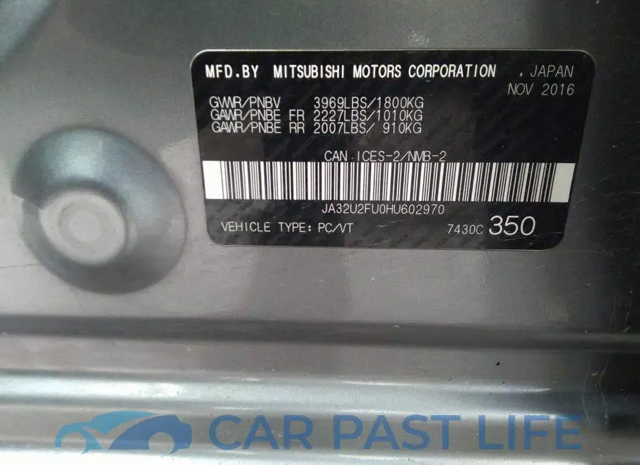 JA32U2FU0HU602970# 9