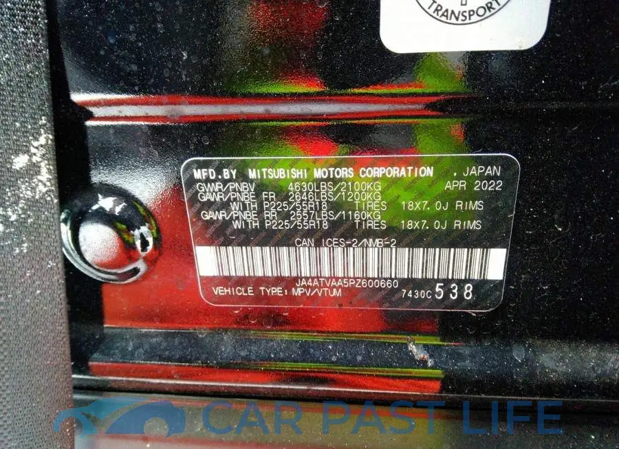 JA4ATVAA5PZ600660# 9