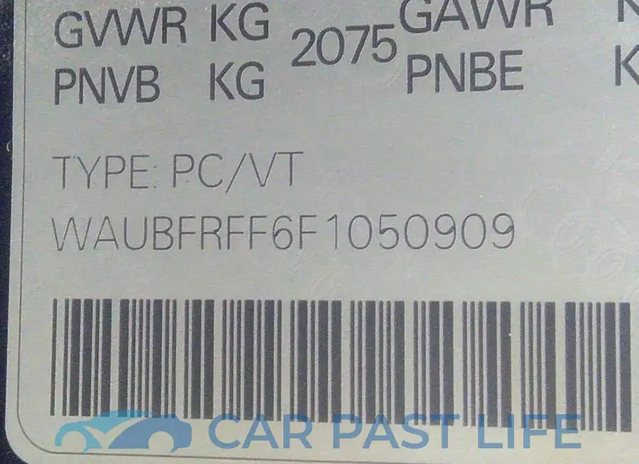 WAUBFRFF6F1050909# 9