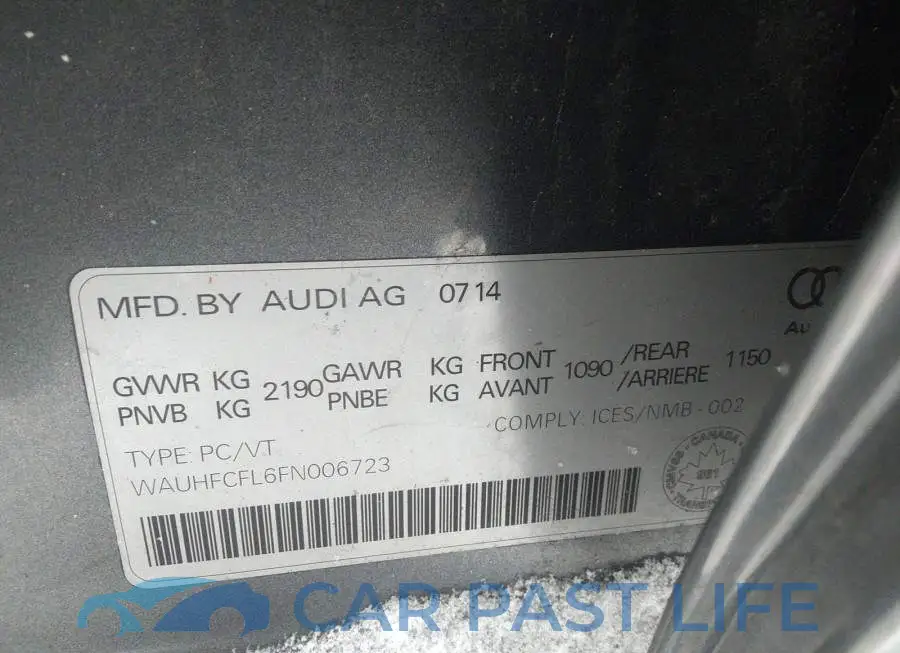 WAUHFCFL6FN006723# 9