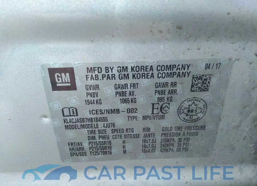 KL4CJASB7HB184555# 9