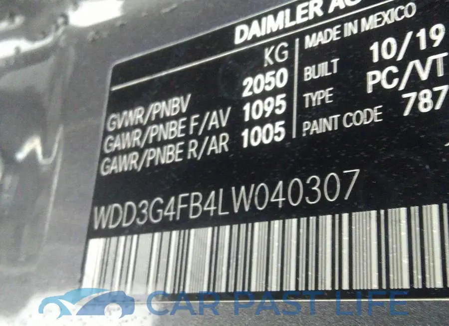 WDD3G4FB4LW040307# 9