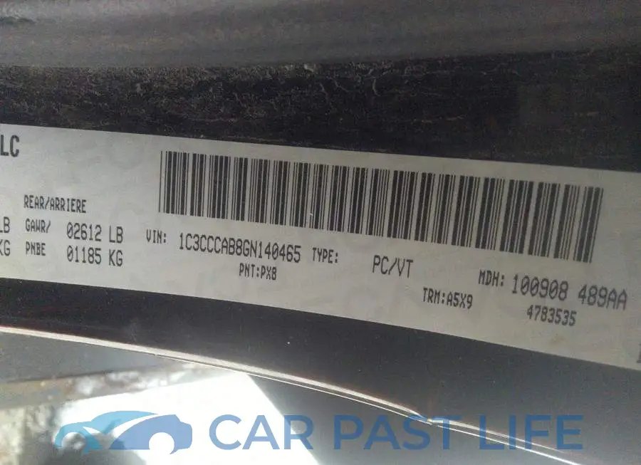 1C3CCCAB8GN140465# 9