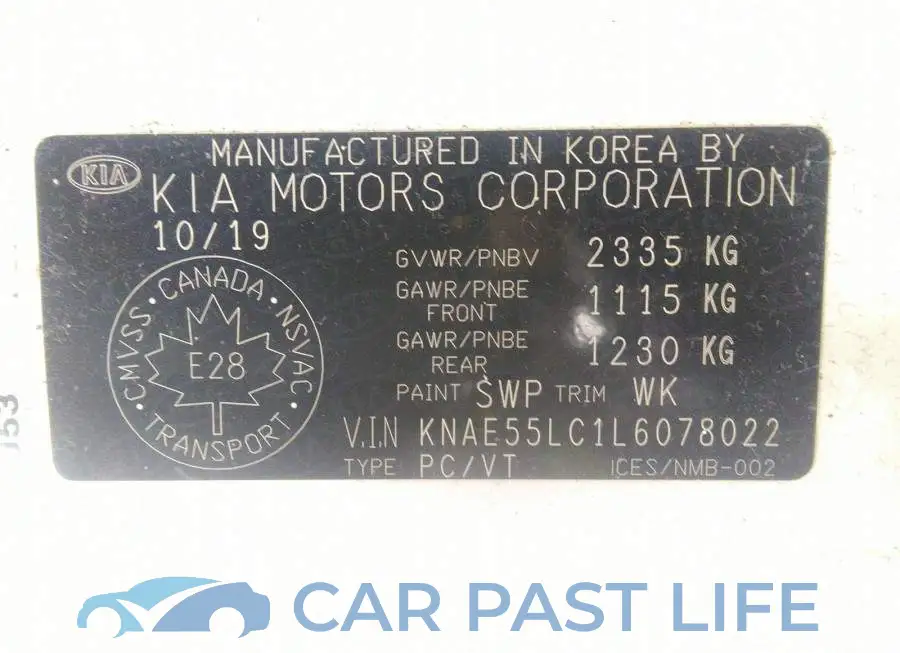 KNAE55LC1L6078022# 9