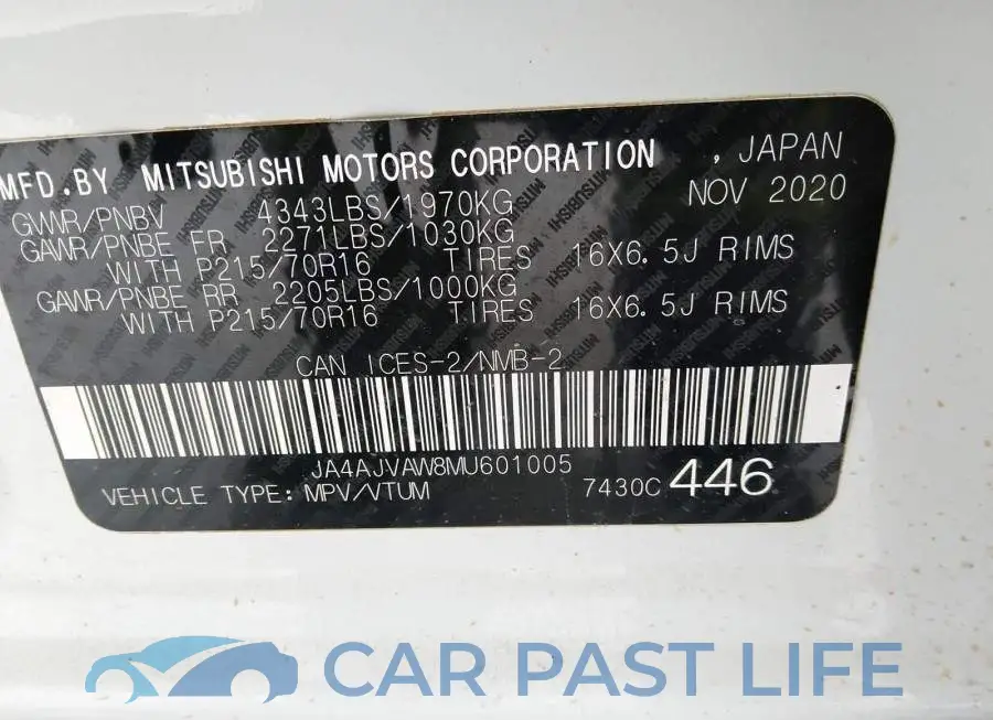 JA4AJVAW8MU601005# 9