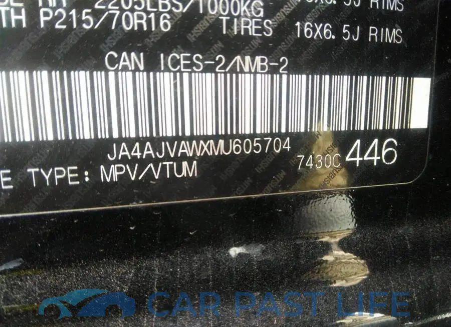 JA4AJVAWXMU605704# 9