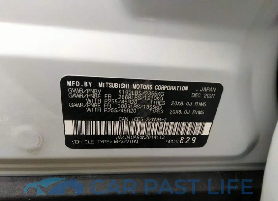 JA4J4UA80NZ614113# 9